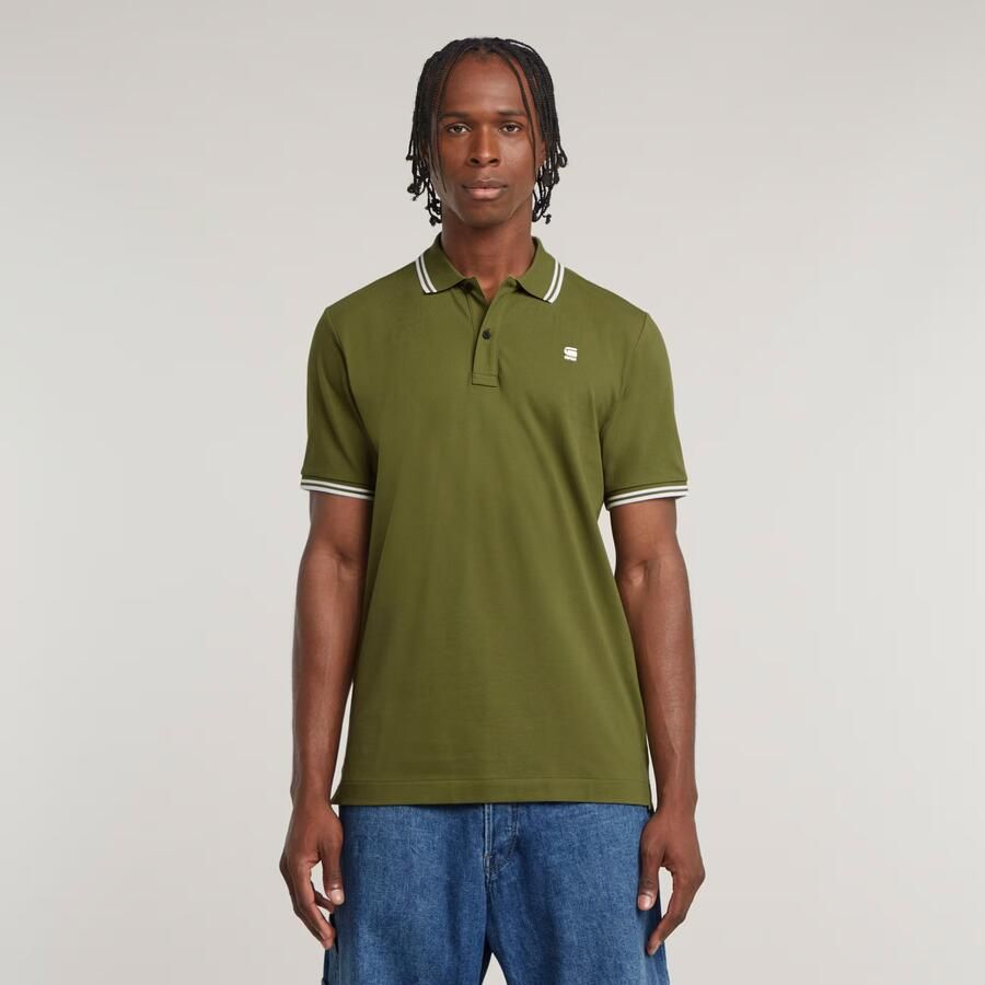 G-Star RAW Dunda Slim Stripe Polo Groen Heren - Foto 7