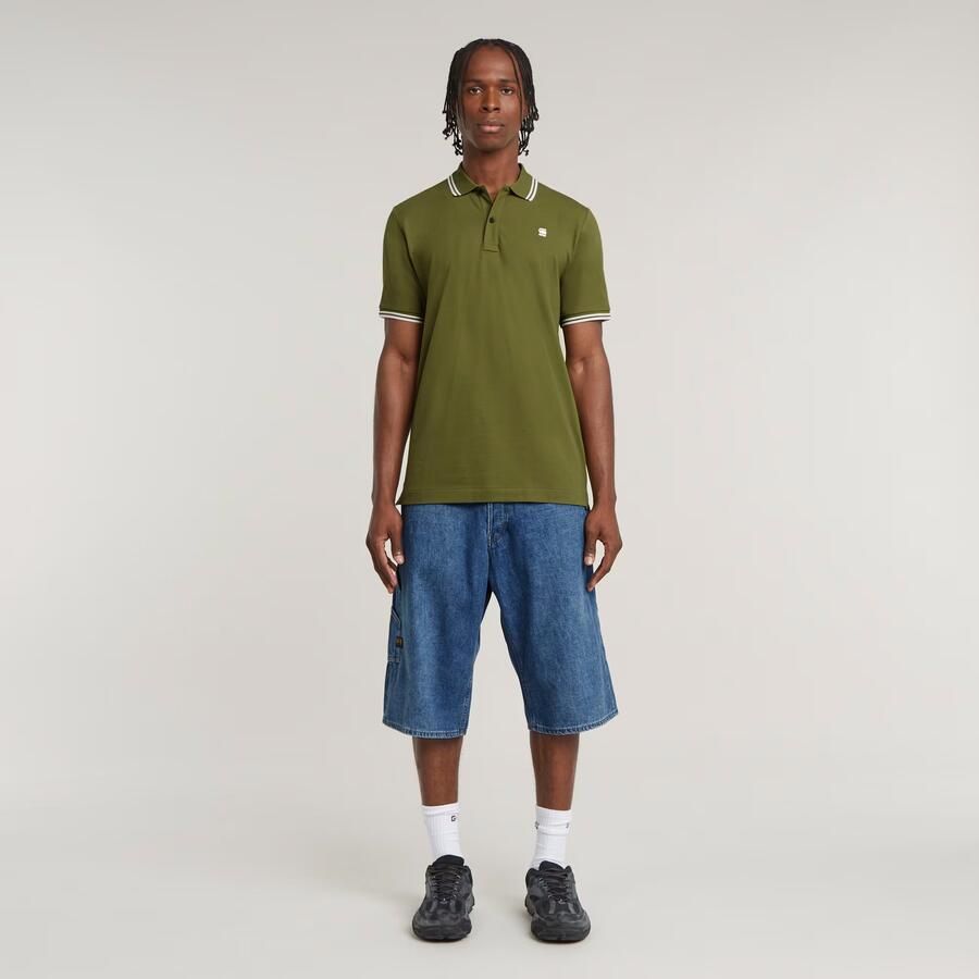 G-Star RAW Dunda Slim Stripe Polo Groen Heren - Foto 2