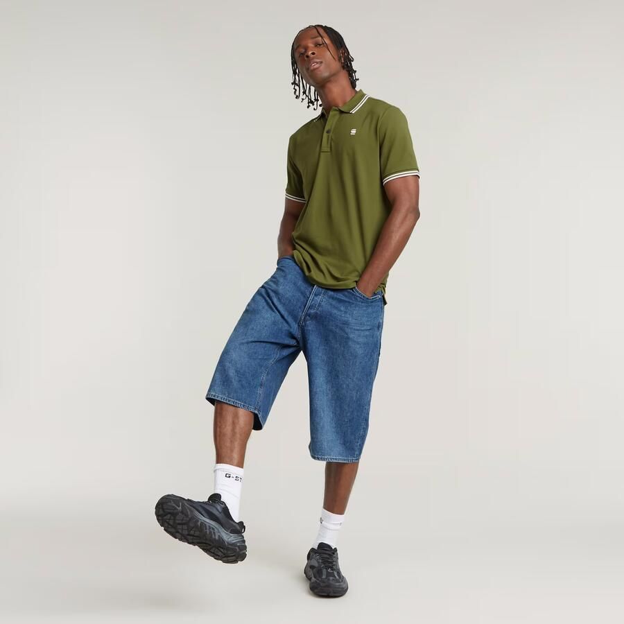 G-Star RAW Dunda Slim Stripe Polo Groen Heren - Foto 3