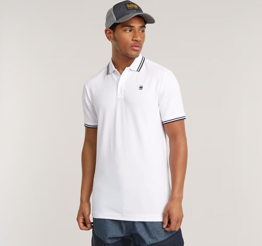 G-Star RAW Dunda Slim Stripe Polo Wit Heren - Foto 3