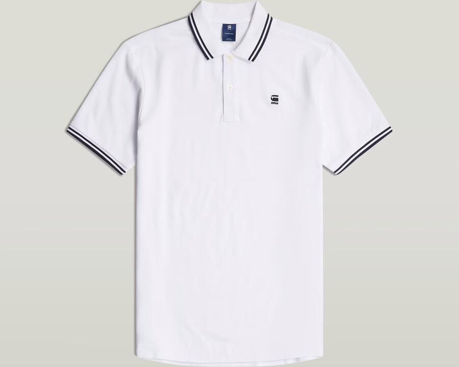 G-Star RAW Dunda Slim Stripe Polo Wit Heren - Foto 8