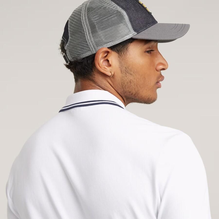 G-Star RAW Dunda Slim Stripe Polo Wit Heren - Foto 6