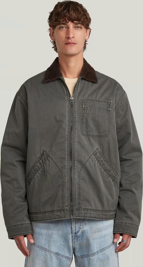 G-Star RAW Duty Canvas Trucker Jack Grijs Heren