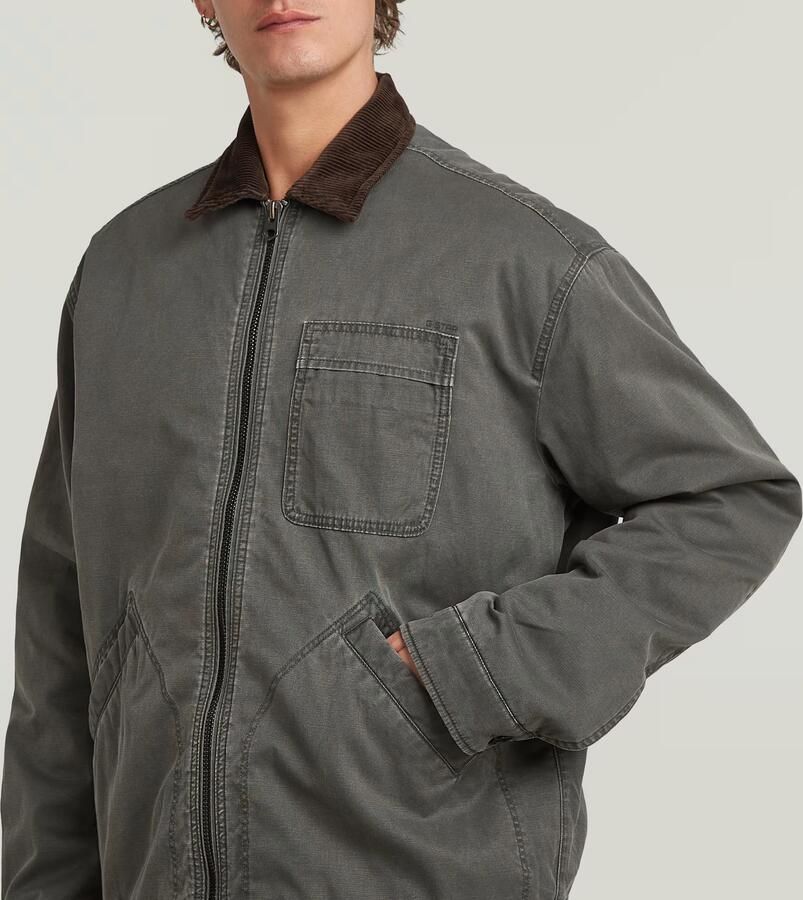 G-Star RAW Duty Canvas Trucker Jack Grijs Heren - Foto 3