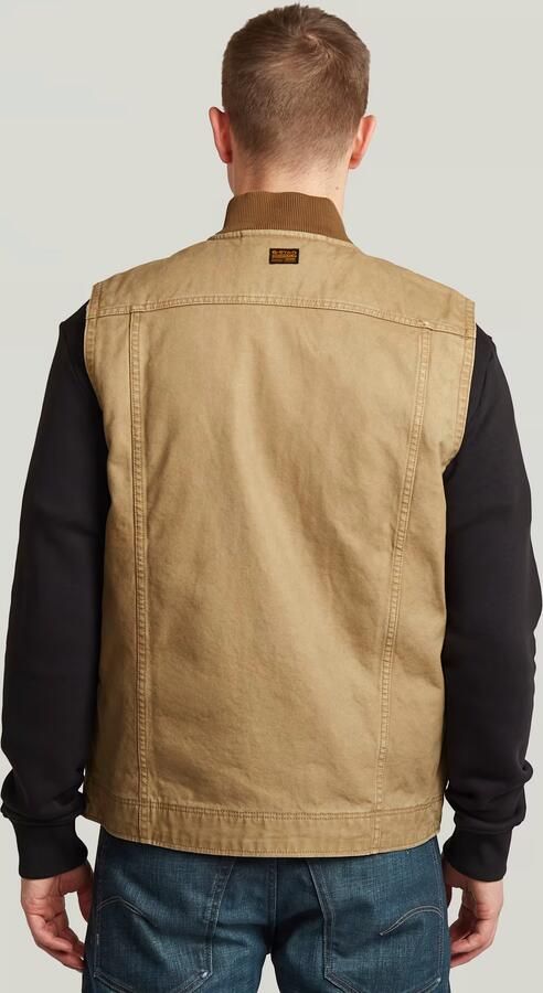 G-Star RAW Duty Canvas Vest Beige Heren - Foto 7