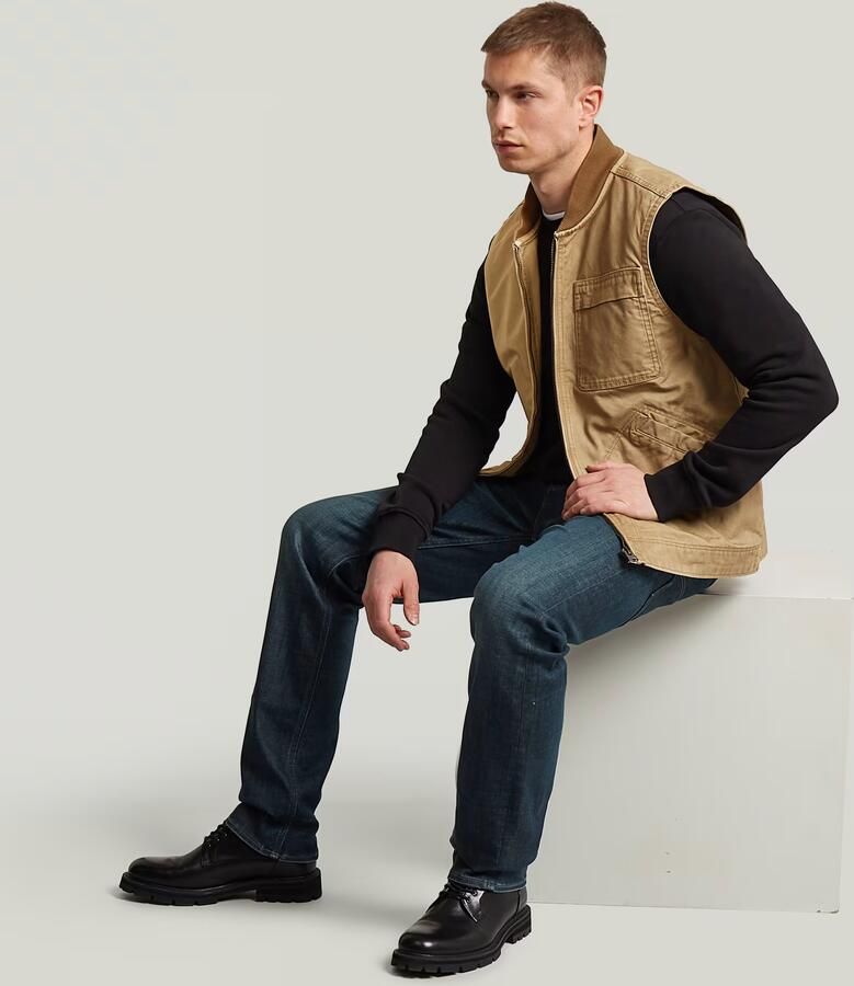 G-Star RAW Duty Canvas Vest Beige Heren - Foto 4