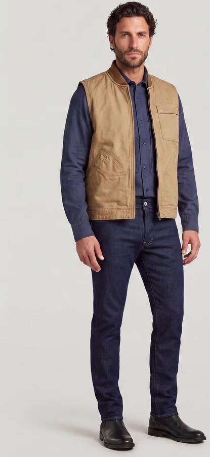 G-Star RAW Duty Canvas Vest Beige Heren - Foto 6