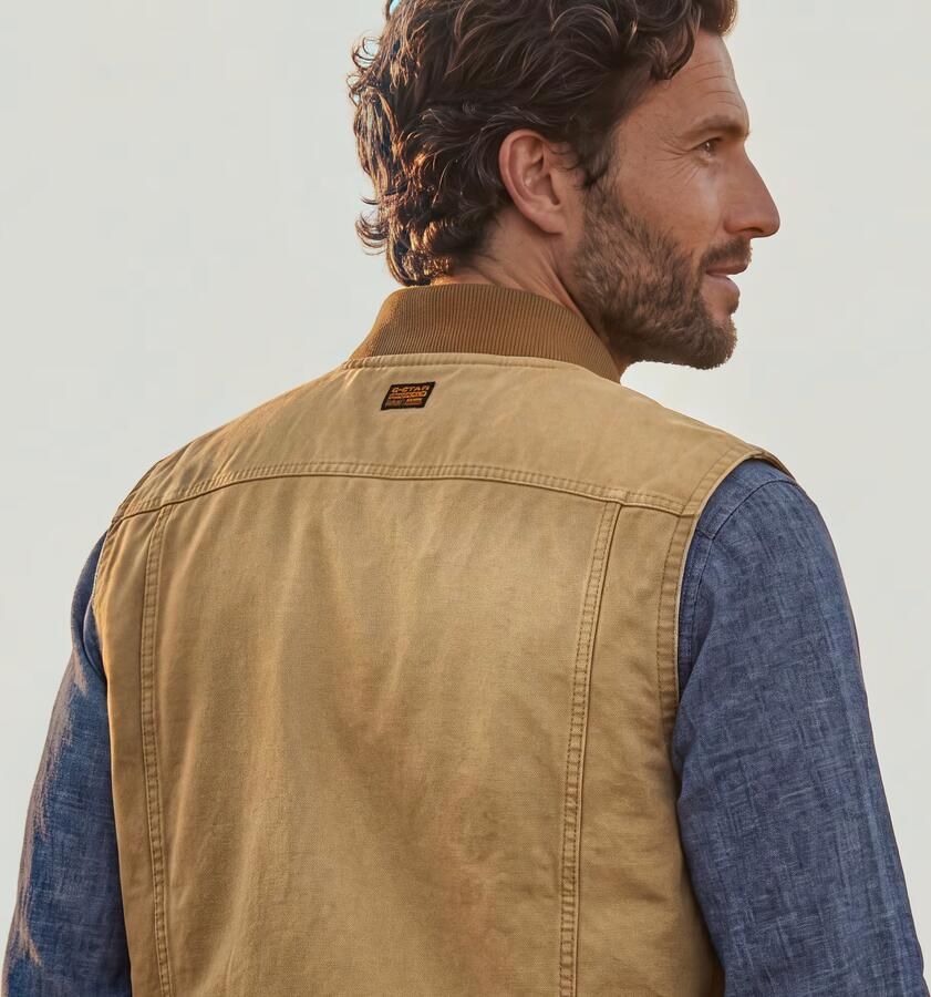 G-Star RAW Duty Canvas Vest Beige Heren - Foto 4