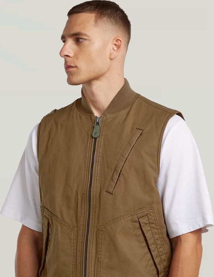 G-Star Raw Vest D26910-D191 DUTY CANVAS VEST-9186 DESERT PALM - Foto 3
