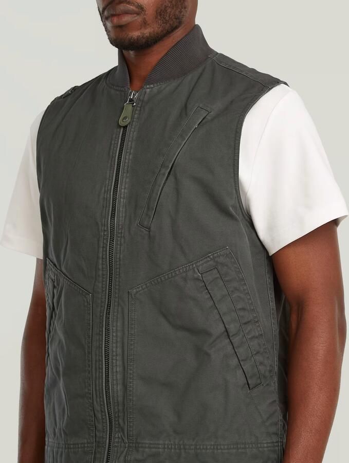 G-Star Raw Vest D26910-D191 DUTY CANVAS VEST-995 ASFALT - Foto 4