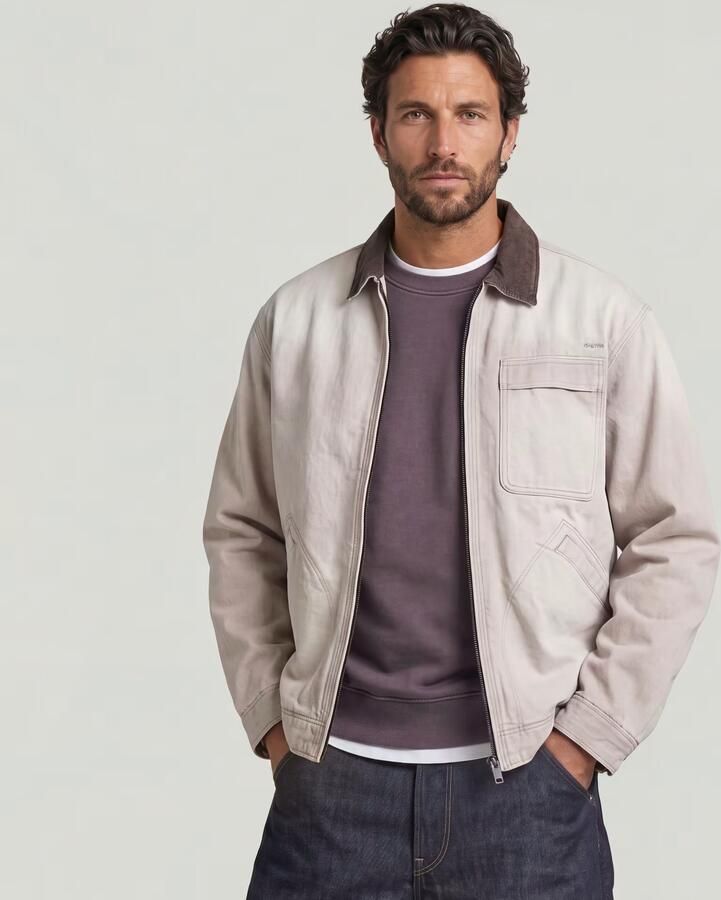 G-Star RAW Duty Denim Trucker Jack Roze Heren - Foto 4