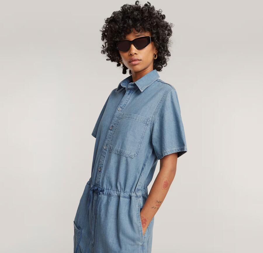 G-Star RAW Easy Jumpsuit Lichtblauw Dames - Foto 4