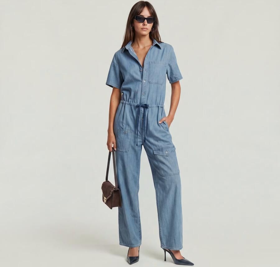 G-Star RAW Easy Jumpsuit Lichtblauw Dames - Foto 6