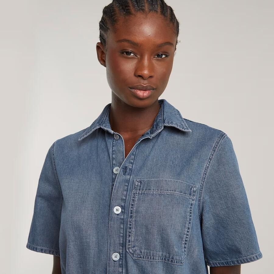 G-Star RAW Easy Short Jumpsuit Midden blauw Dames - Foto 5