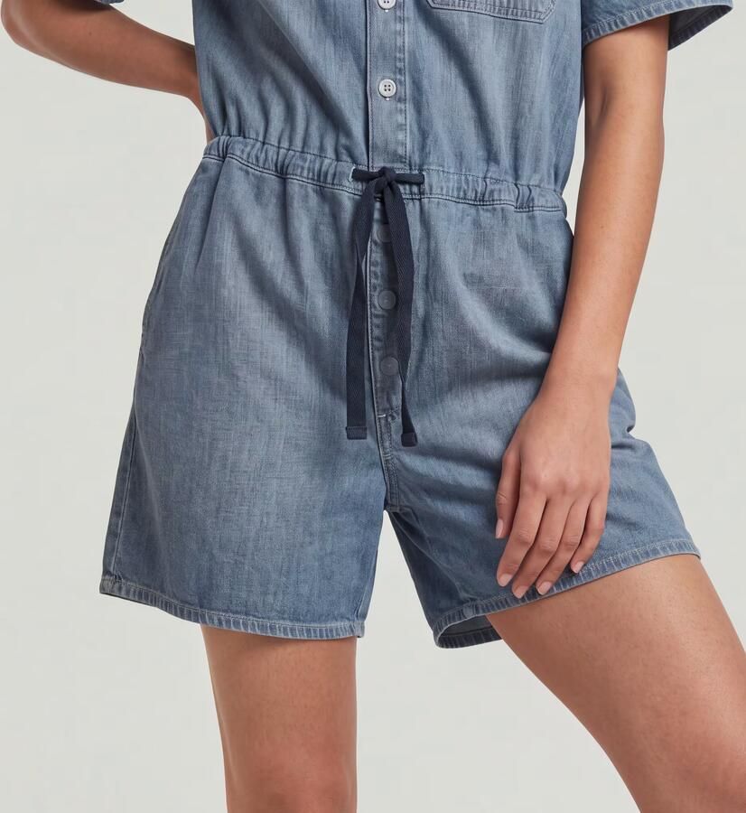 G-Star RAW Easy Short Jumpsuit Midden blauw Dames - Foto 6