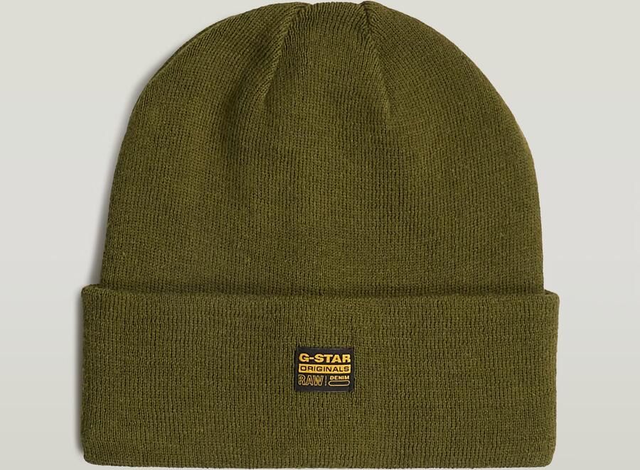 G-Star Raw Beanie met labelpatch model 'Effo'