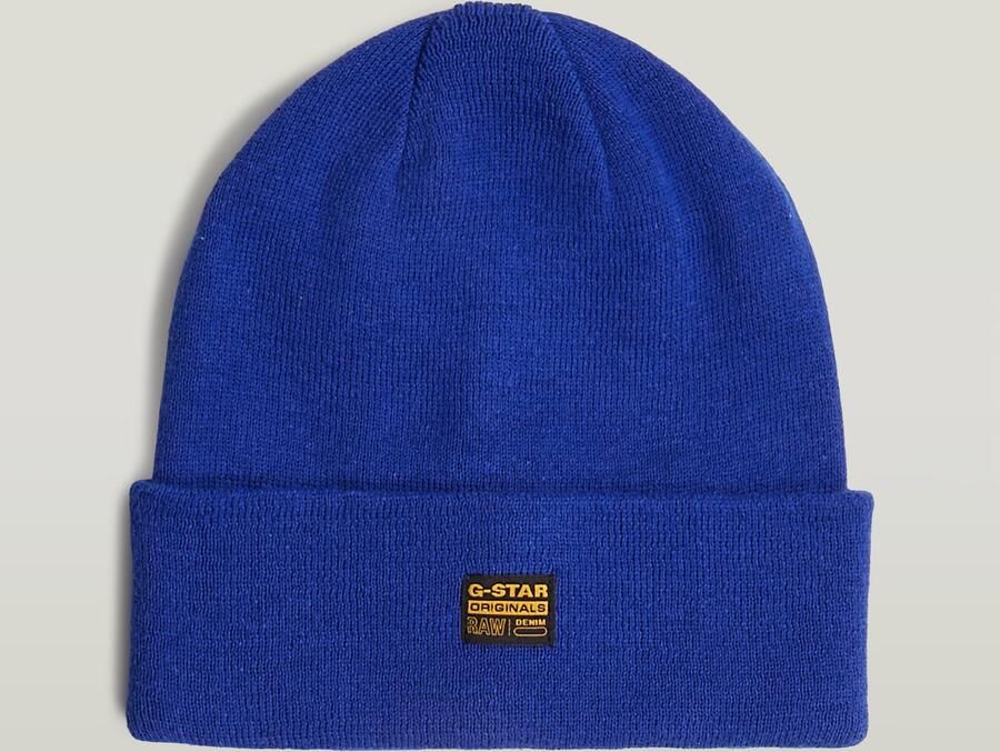 G-Star RAW Effo Long Beanie Midden blauw Heren