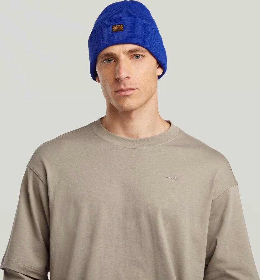 G-Star RAW Effo Long Beanie Midden blauw Heren - Foto 3
