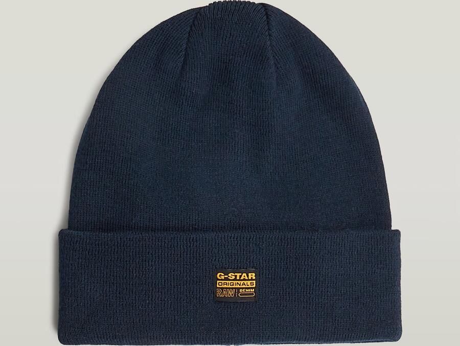 G-Star RAW Effo Long Beanie Uniseks Donkerblauw Heren