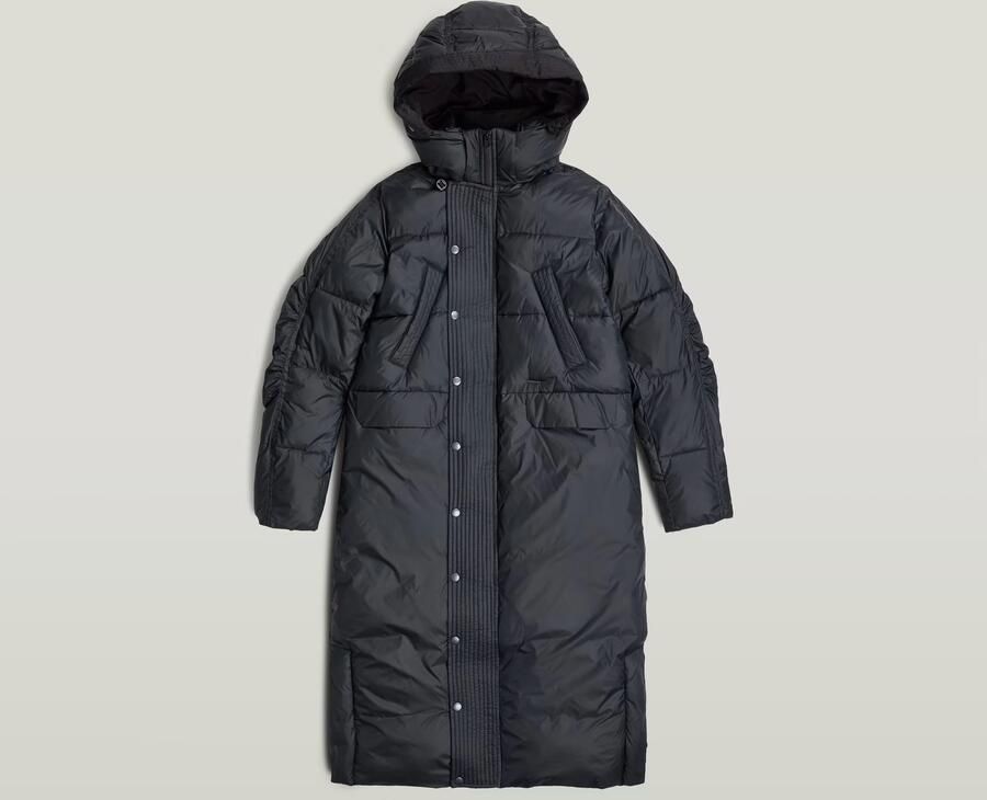 G-Star RAW Element Hooded Long Jack Midden blauw Dames