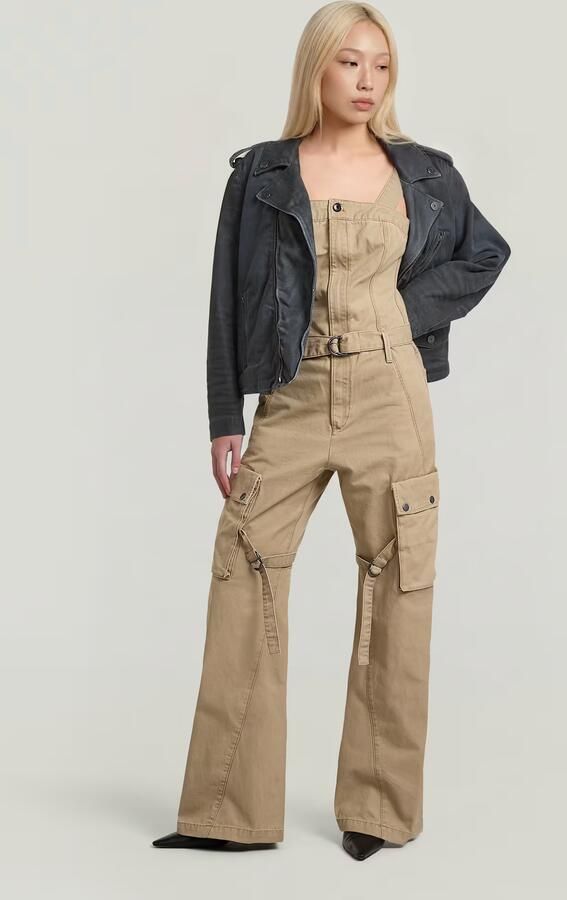 G-Star RAW Elevated Tuinbroek Beige Dames - Foto 4