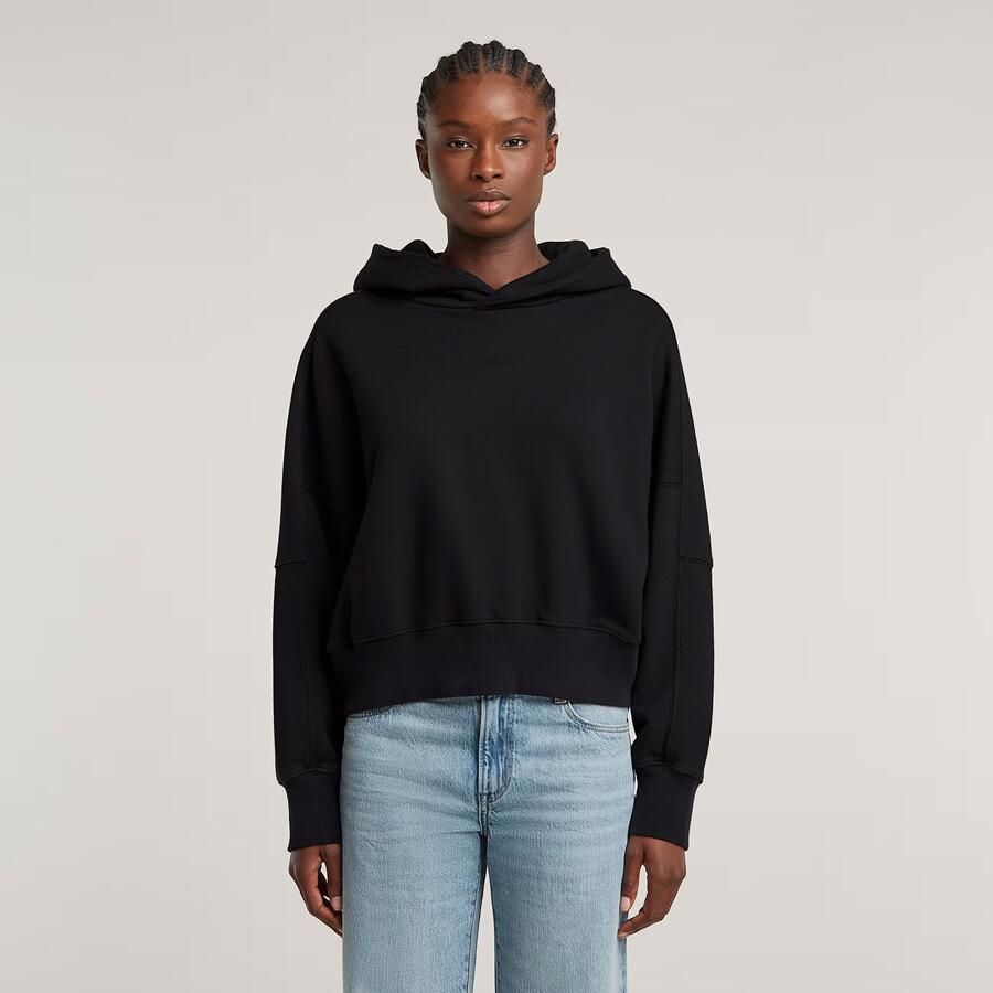 G-Star RAW Embossed Oversized Hoodie Zwart Dames - Foto 7