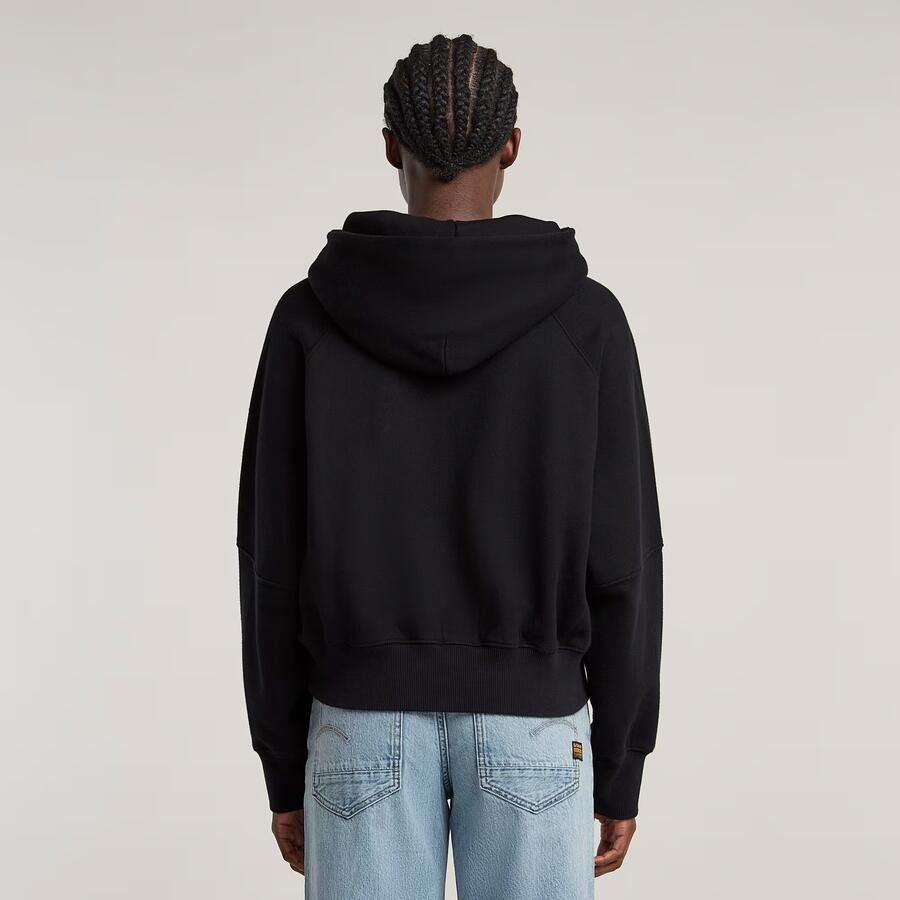 G-Star RAW Embossed Oversized Hoodie Zwart Dames
