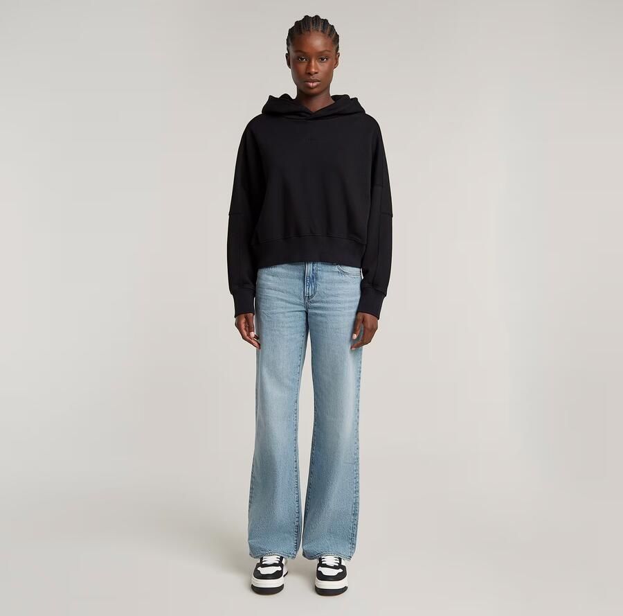 G-Star RAW Embossed Oversized Hoodie Zwart Dames - Foto 4