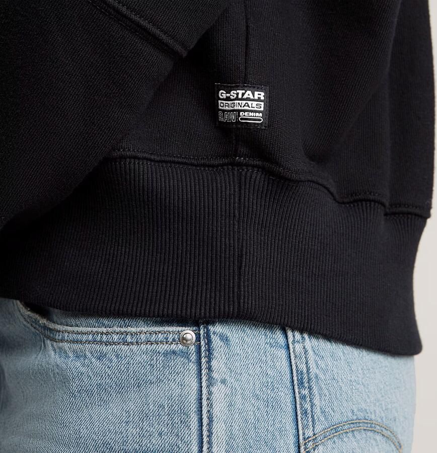 G-Star RAW Embossed Oversized Hoodie Zwart Dames - Foto 5