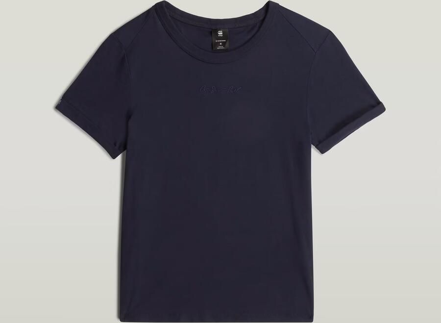 G-Star RAW Embro G-Script Logo Top Donkerblauw Dames - Foto 7