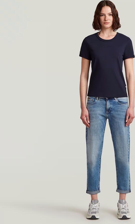 G-Star RAW Embro G-Script Logo Top Donkerblauw Dames - Foto 4