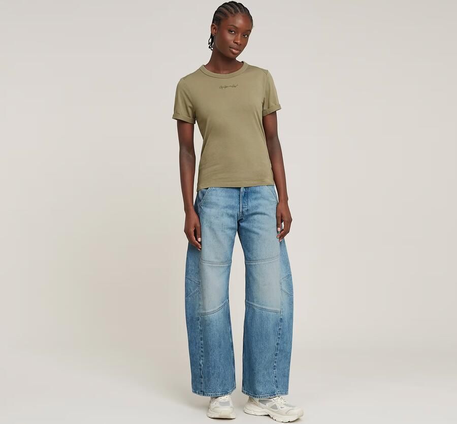 G-Star RAW Embro G-Script Logo Top Groen Dames - Foto 8