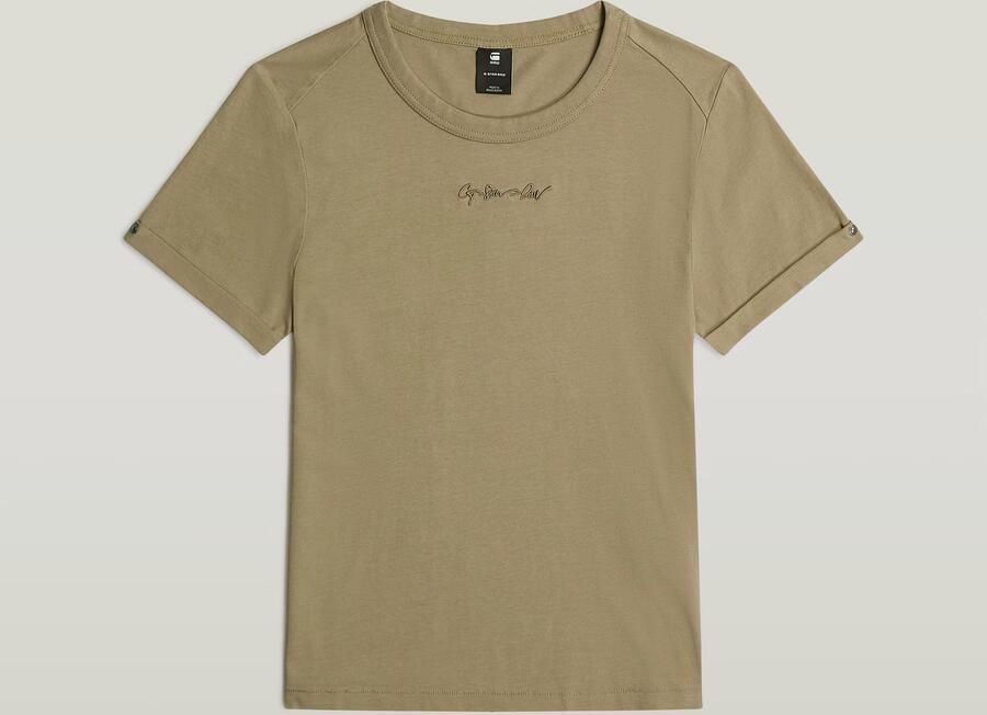 G-Star RAW Embro G-Script Logo Top Groen Dames - Foto 9