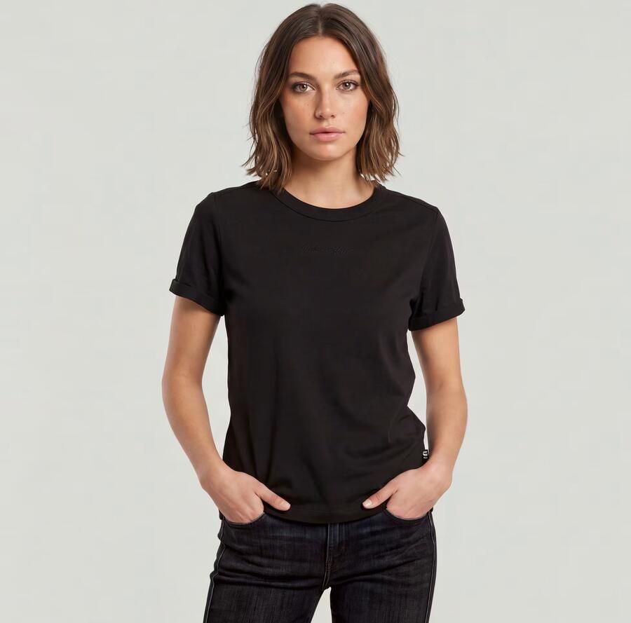 G-Star RAW Embro G-Script Logo Top Zwart Dames - Foto 5
