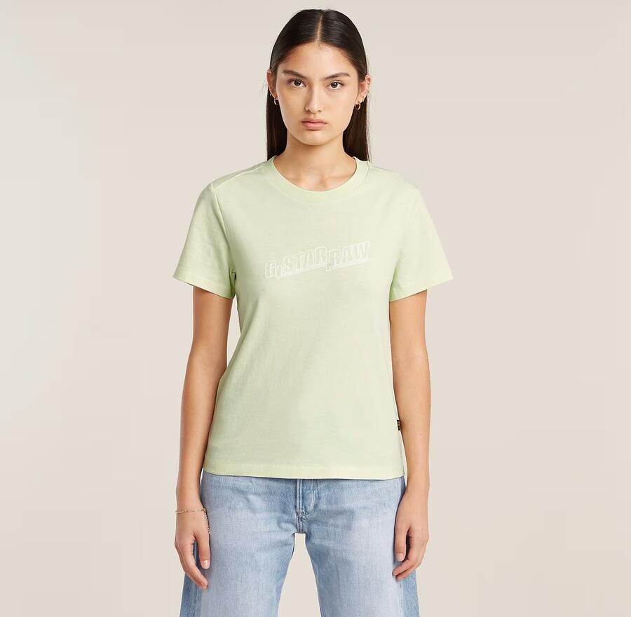G-Star RAW Embro Logo T-shirt Groen Dames - Foto 7