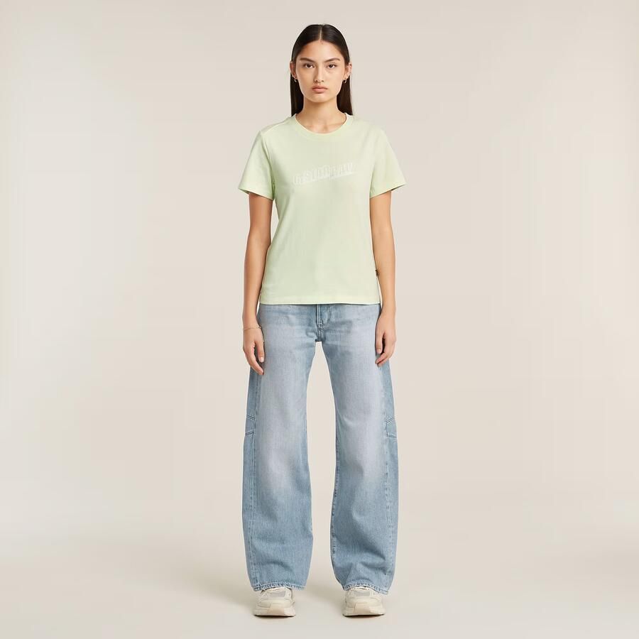 G-Star RAW Embro Logo T-shirt Groen Dames