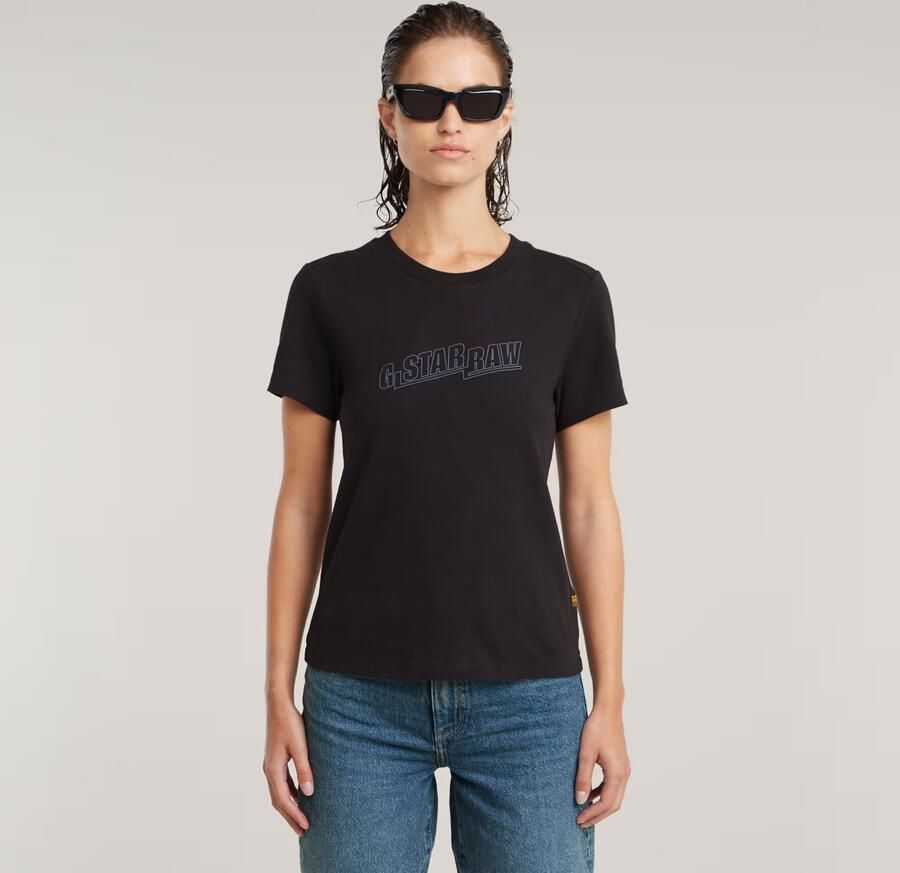 G-Star RAW Embro Logo T-shirt Zwart Dames - Foto 7