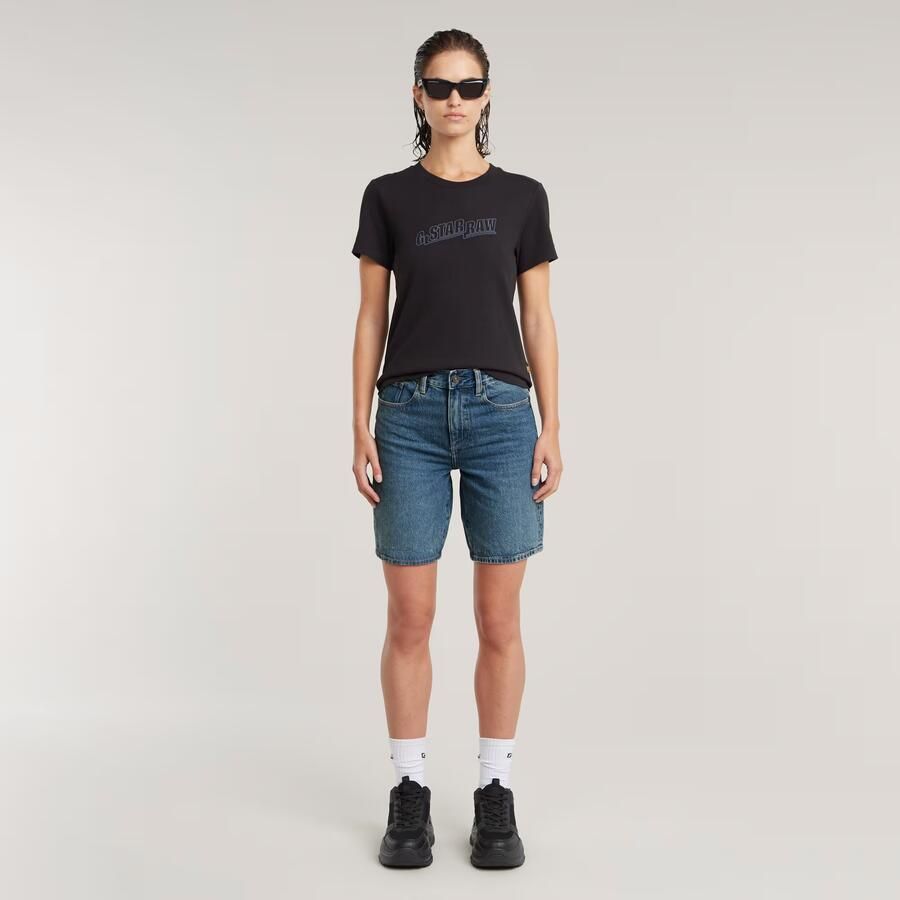 G-Star RAW Embro Logo T-shirt Zwart Dames