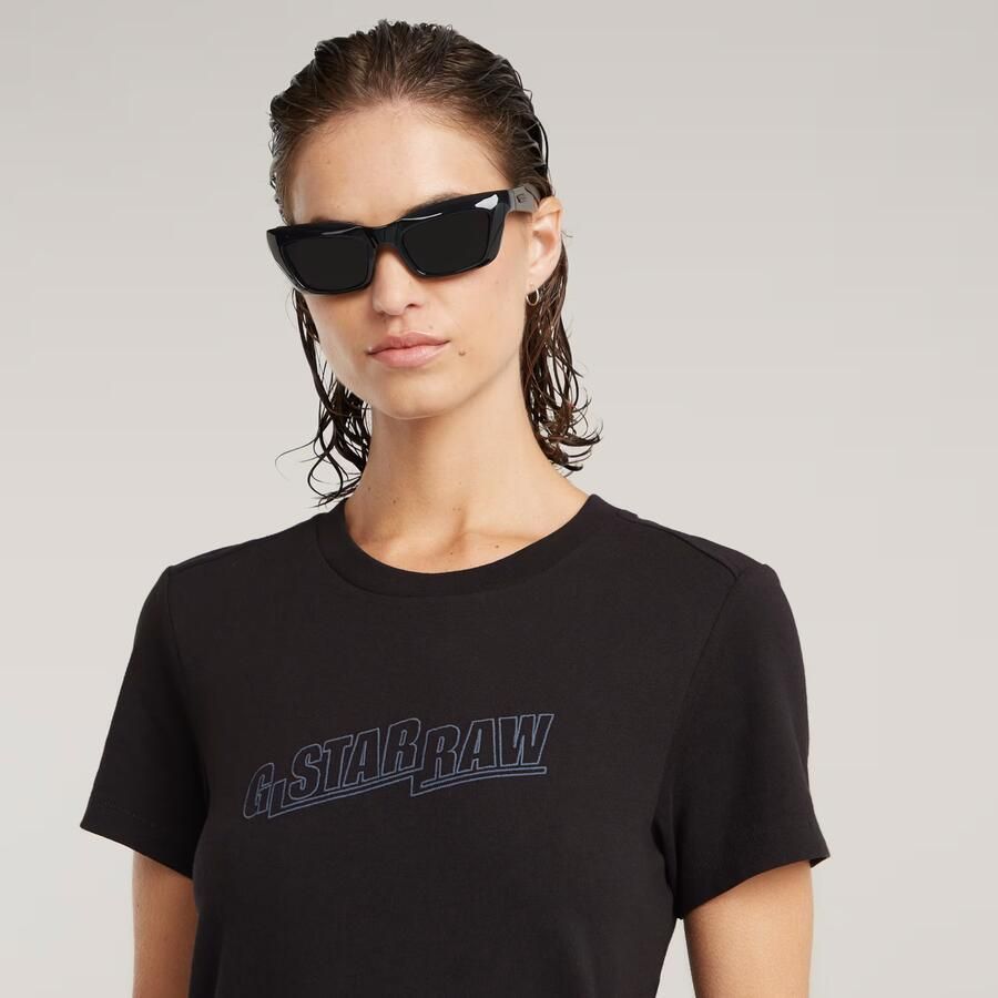 G-Star RAW Embro Logo T-shirt Zwart Dames - Foto 2
