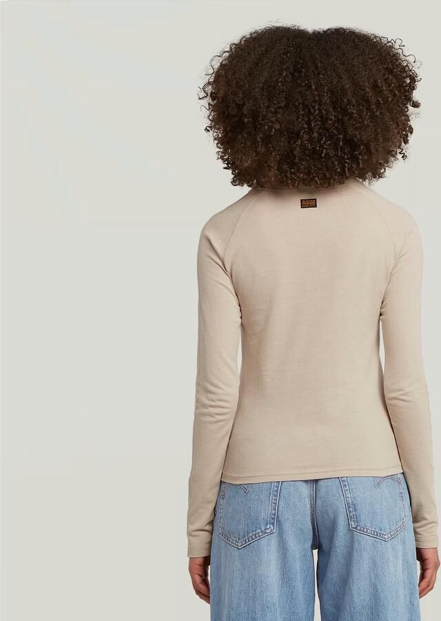 G-Star RAW Embro Patch Slim T-shirt Beige Dames - Foto 6