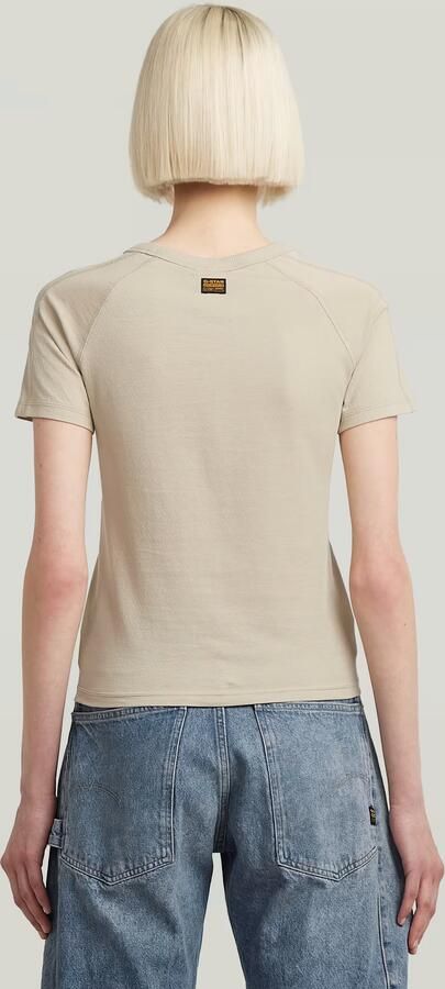 G-Star RAW Embro Patch Slim T-shirt Beige Dames - Foto 6