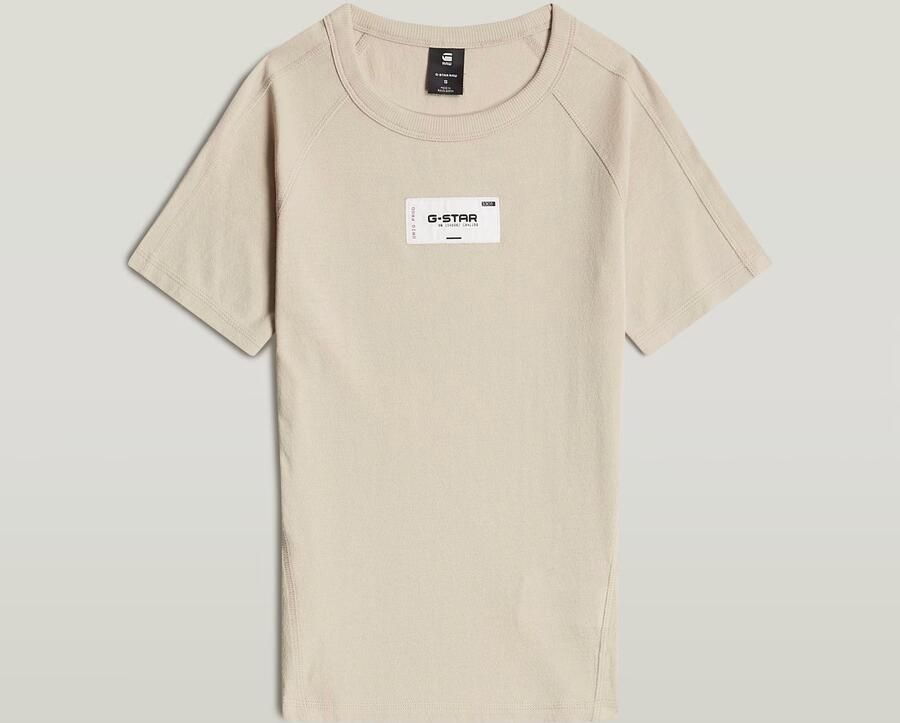 G-Star RAW Embro Patch Slim T-shirt Beige Dames - Foto 3