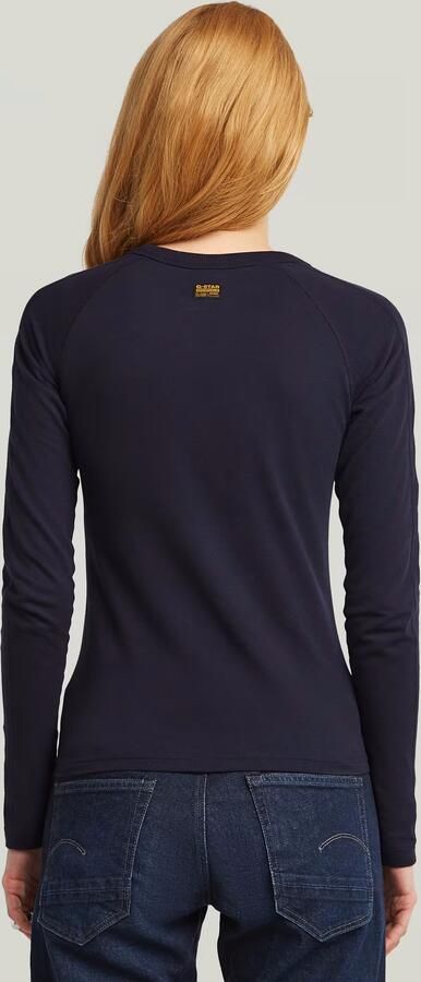G-Star RAW Embro Patch Slim T-shirt Donkerblauw Dames - Foto 5