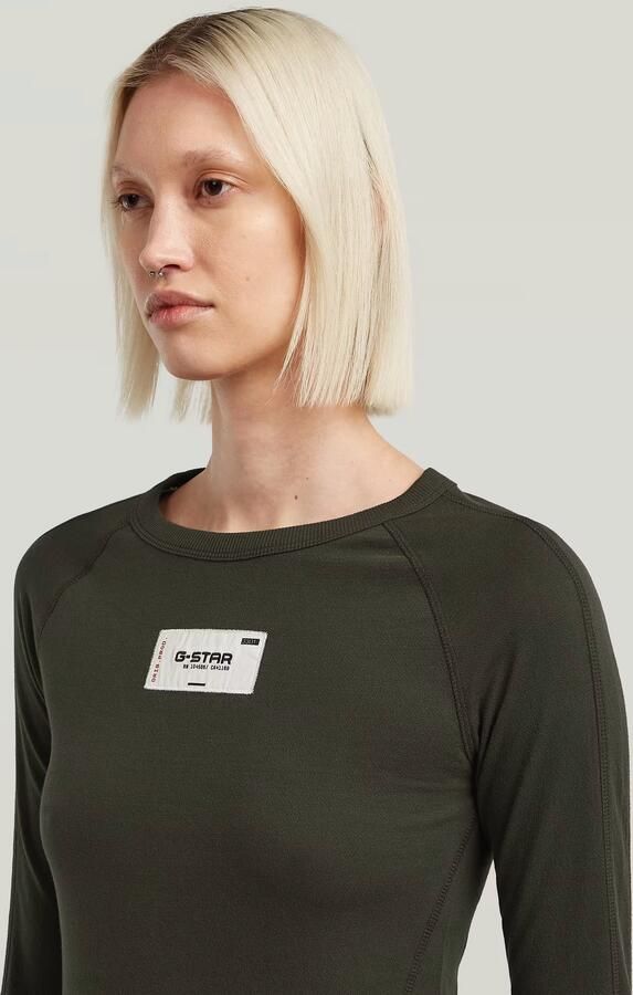 G-Star RAW Embro Patch Slim T-shirt Grijs Dames - Foto 4