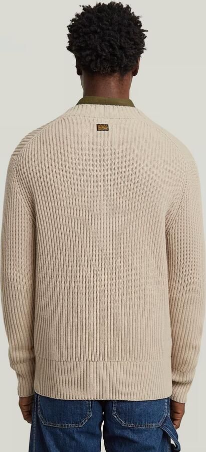 G-Star RAW Essential Gebreid Vest Beige Heren - Foto 5