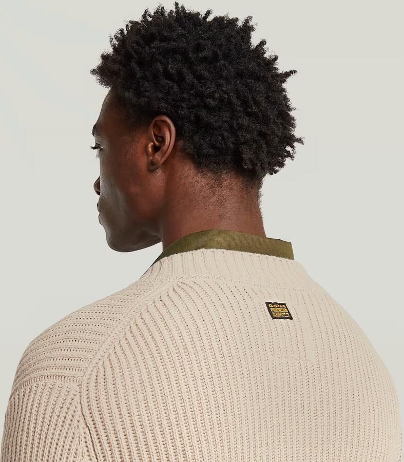 G-Star RAW Essential Gebreid Vest Beige Heren - Foto 3