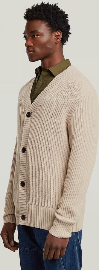 G-Star RAW Essential Gebreid Vest Beige Heren - Foto 7