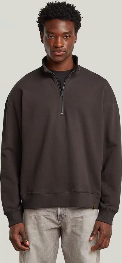 G-Star RAW Essential Loose Half Zip Sweater Bruin Heren - Foto 7