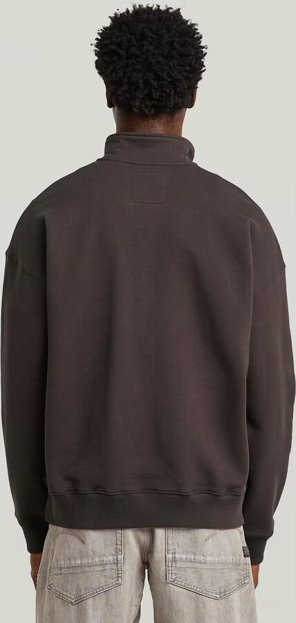 G-Star RAW Essential Loose Half Zip Sweater Bruin Heren - Foto 4