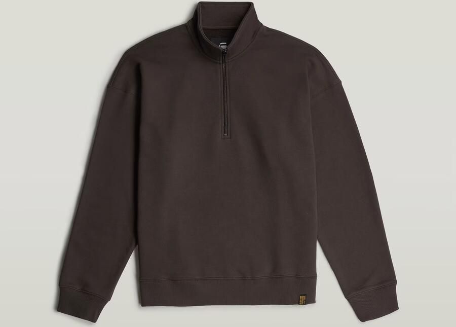 G-Star RAW Essential Loose Half Zip Sweater Bruin Heren - Foto 3